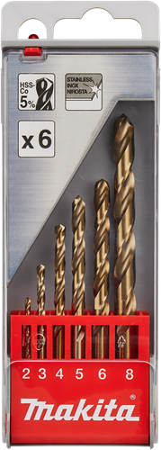 Makita accessoires metaalborenset 6-delig - d-57168 d-57168