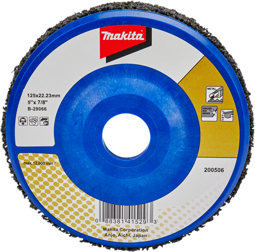 Makita accessoires reinigingsschijf 125mm zwart - b-29066 b-29066