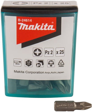 Makita accessoires schroefbit pz2x25mm 25 stuks - b-24614 - b-24614