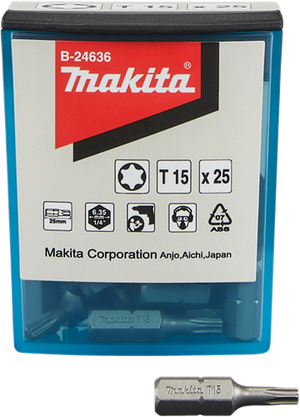 Makita accessoires schroefbit t15x25mm - b-24636 - b-24636