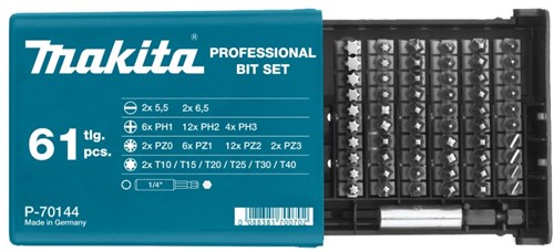 Laden Sie das Bild in Galerie -Viewer, Makita accessoires makita p-70144 schroefbitset 61-delig
