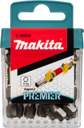 Makita accessoires slagschroefbits t15x50mm | impact premier | 10 stuks - e-26026