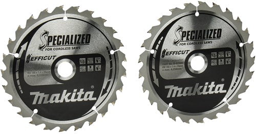 Load image into Gallery viewer, Makita accessoires twin-pack cirkelzaagblad hout | efficut 165x20x1,4 25t 23g - b-62985-2
