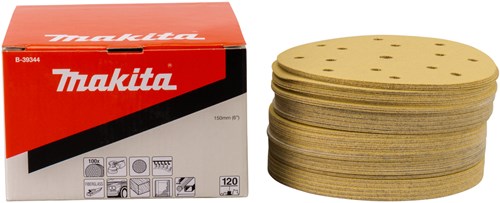 ギャラリービューアに画像をロードする, Makita accessoires schuurschijf yellow diameter 150mm korrel 120 - b-39344
