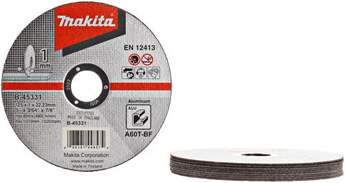Load image into Gallery viewer, Makita accessoires doorslijpschijf 125x1,0mm alu - b-45331 - b-45331

