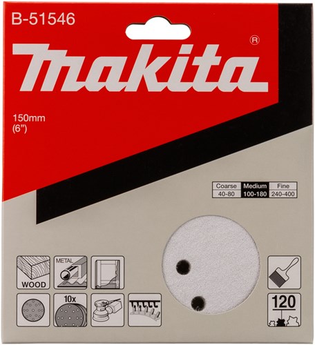 Load image into Gallery viewer, Makita accessoires schuurschijf k120 150mm - b-51546 - b-51546
