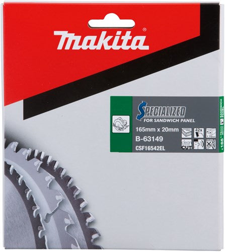 ギャラリービューアに画像をロードする, Makita accessoires makita cirkelzaagblad voor sandwichpaneel | specialized | ø 165mm asgat 20mm 42t - b-63149
