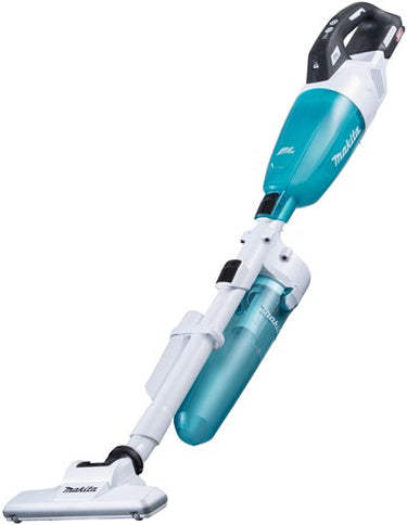 Makita cl001gz22 | steelstofzuiger | 40 v max | witte uitvoering met blauwe transparante capsule | met cycloon stofafscheider | body | zonder accu's en lader