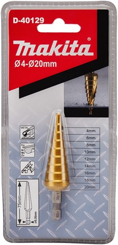 Load image into Gallery viewer, Makita accessoires trappenboor 9 traps 4-20mm - d-40129 - d-40129
