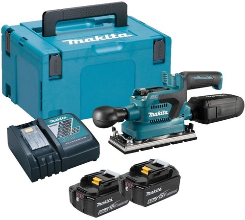 Load image into Gallery viewer, Makita dbo380rtj | accu vlakschuurmachine | 18v | li-ion | 2 x 5,0 ah accu + snellader | in mbox - dbo380rtj
