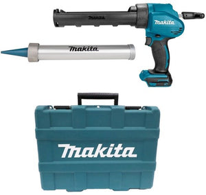 Makita 18 v lijm- en kitspuit dcg180zxk lijmpistool (blauw zwart, accu en oplader niet inbegrepen, incl. 2x patroonhouder)