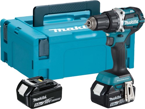 Load image into Gallery viewer, Makita ddf484rtj 18v boor- schroefmachine koolborstelloos 5,0 ah accu (2 st), snellader, mbox
