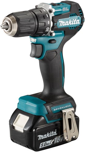 Makita ddf487rtj 18v boor- schroefmachine koolborstelloos 5,0 ah accu (2 st), snellader, mbox