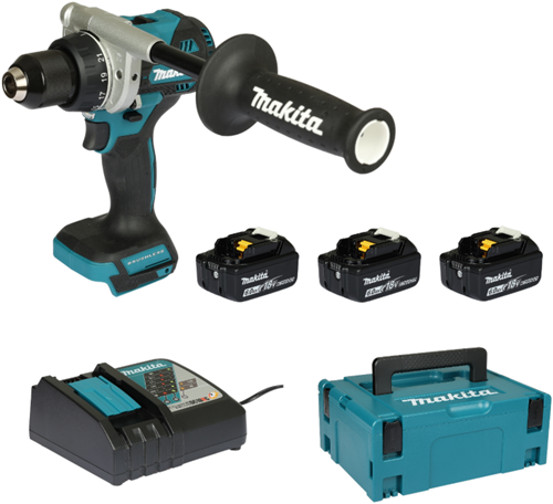 Load image into Gallery viewer, Makita ddf492rg3j 18v boor- schroefmachine | incl. 3x 6.0ah en snellader in mbox - ddf492rg3j
