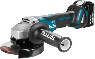 Makita dga505rtj | lxt accu haakse slijper 18v 125mm in mbox (2x 5.0ah accu + snellader) - dga505rtj