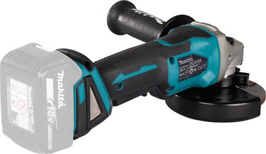 Makita dga508z 18v haakse slijper 125mm body met veiligheidsschakelaar | zonder accu's en lader - dga508z