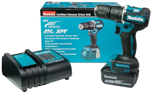Chargez l'image dans la visionneuse de la galerie, Makita dhp487sf 18v klopboor- schroefmachine koolborstelloos 3,0 ah accu (1 st), oplader
