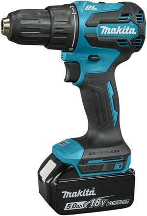Makita dhp490rtj | accu klopboormachine | koolborstelloos | 18v | met 5.0ah accu's in m-box - dhp490rtj