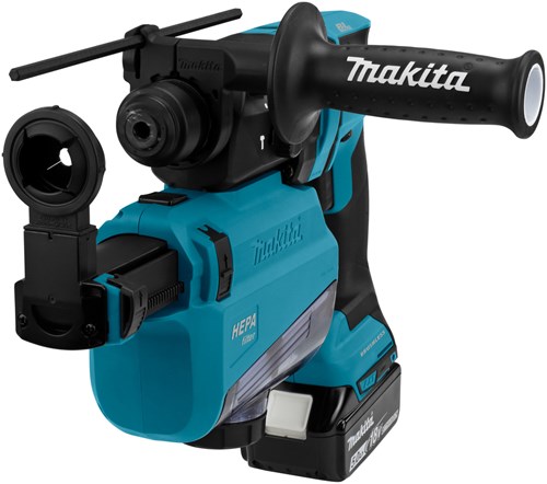 Makita dhr182twju accu combi boorhamer 18v | sds-plus | 5.0ah in mbox met stofafzuiging - dhr182twju