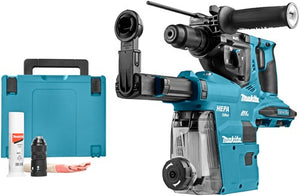 Makita dhr281zwj accu boorhamer met stofafzuiging | 2x18 v li-ion | sds-plus | zonder accu's en lader - dhr281zwj