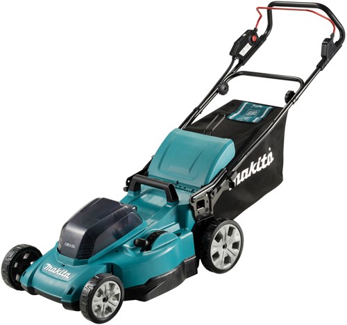 Load image into Gallery viewer, Makita dlm480pt2 | lxt 2x18 v accu grasmaaier | 48 cm | 5,0 ah accu (2 st) | duo snellader | in doos - dlm480pt2

