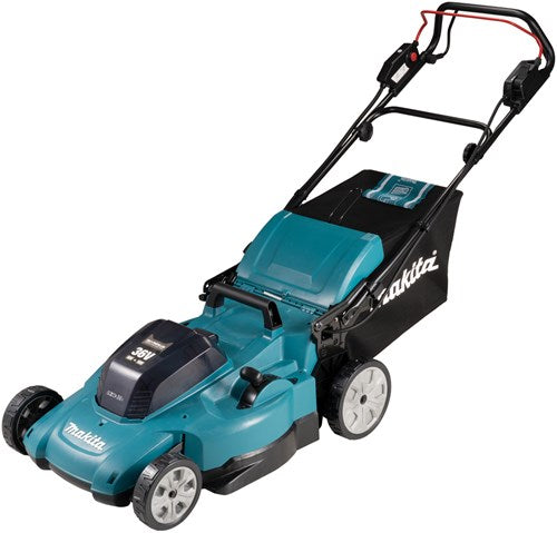 Afbeelding laden in galerijviewer, Makita dlm539pt2 | lxt 2x18 v accu grasmaaier | 53 cm | 5,0 ah accu (2 st) | duo snellader | in doos - dlm539pt2
