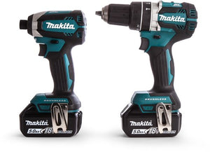 Makita dlx2180tj - dhp484 accuklopboormachine + dtd153 accu slagschroevendraaier 18v 5,0ah li-ion