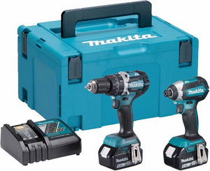 Makita dlx2180tj - dhp484 accuklopboormachine + dtd153 accu slagschroevendraaier 18v 5,0ah li-ion