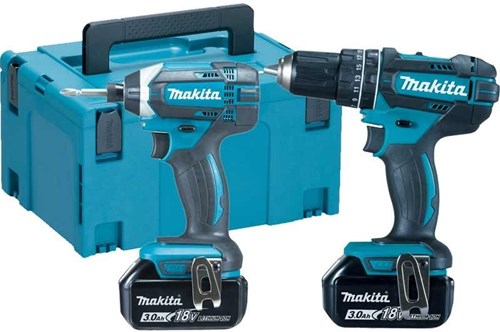 Makita dlx2339j 18v accuboormachine ddf482 + slagschroevendraaier dtd156 combiset (2x 3.0ah accu) in mbox - dlx2339j