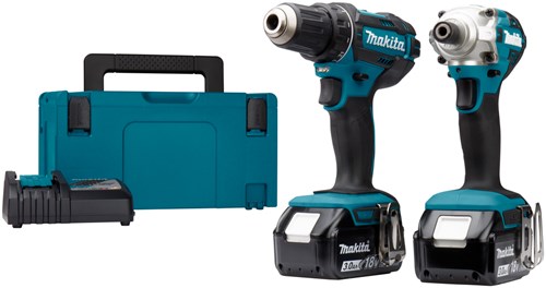 Load image into Gallery viewer, Makita dlx2339j 18v accuboormachine ddf482 + slagschroevendraaier dtd156 combiset (2x 3.0ah accu) in mbox - dlx2339j
