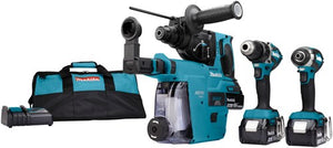 Makita dlx3106tw1 | lxt accu combiset 18v ddf484 + dtd153 + dhr242 in tas (3x 5.0ah accu + snellader) - dlx3106tw1