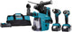 Makita dlx3106tw1 | lxt accu combiset 18v ddf484 + dtd153 + dhr242 in tas (3x 5.0ah accu + snellader) - dlx3106tw1