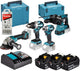 Makita dlx4196jx1 | lxt accu combiset 18v ddf489 + dtd173 + dhr243 + dga504 in 2 mboxen (3x 5.0ah accu + lader) - dlx4196jx1