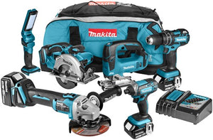 Makita dlx6058t comboset 18v li-ion met 3x 5.0ah accu's
