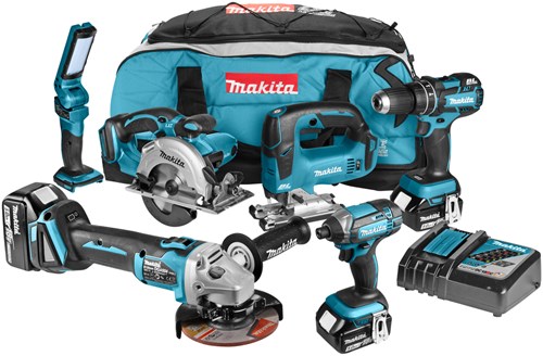 Load image into Gallery viewer, Makita dlx6058t comboset 18v li-ion met 3x 5.0ah accu's
