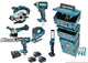 Makita dlx8100j | lxt accu combiset 18v ddf484 + dtd153 + dga504 + dhs660 + djv182 in tas (3x 5.0ah accu + lader) - dlx8100j