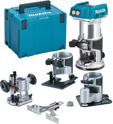 Load image into Gallery viewer, Makita drt50rtjx3 accu freesmachine 18v li-ion | met 2x 18v accu's
