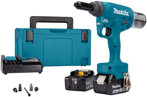 Chargez l'image dans la visionneuse de la galerie, Makita drv250rtj | accu blindklinknageltang |18v | 5.0ah | li-ion | mbox
