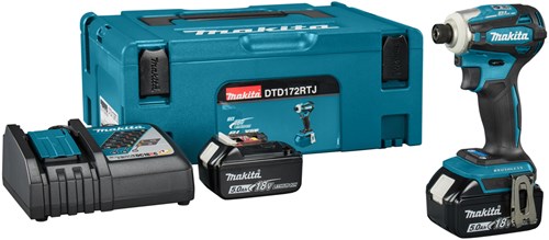 Load image into Gallery viewer, Makita dtd172rtj | accu slagschroevendraaier | 18v | 2 x 5,0 ah accu + snellader | in mbox dtd172rtj
