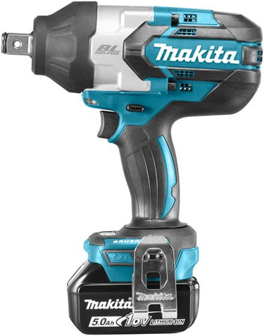 Makita dtw1001rtj 18v slagmoersleutel 1050 nm 5,0ah accu (2 st), snellader, mbox