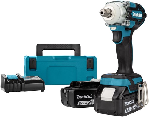 Load image into Gallery viewer, Makita dtw301rtj | accu slagmoersleutel | set | 18v | 2 x 5.0 ah accu en snellader | in mbox
