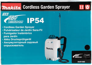 Makita dus158z | lxt 18 v | ruggedragen drukspuit | 15 liter | zonder accu en lader | in doos - dus158z