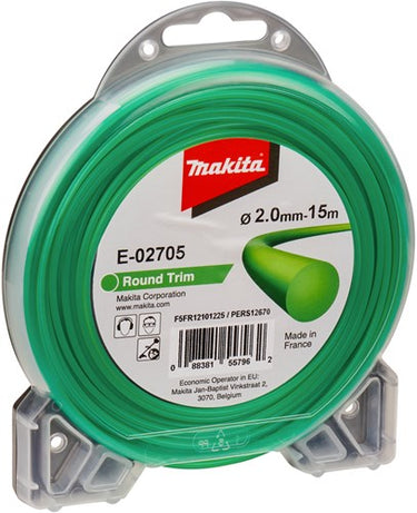 Makita accessoires makita maaidraad rond 2 mm x 15 m voor accu bosmaaier - e-02705
