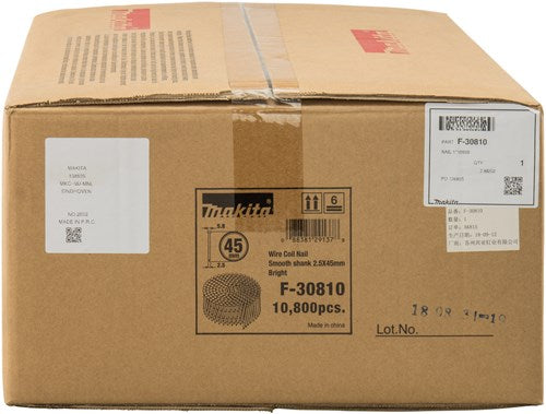Load image into Gallery viewer, Makita accessoires draadnagel 2,5x45mm - f-30810
