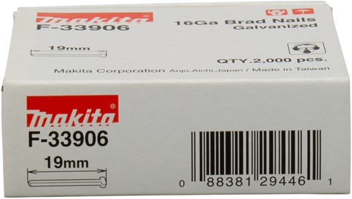 Load image into Gallery viewer, Makita accessoires brad lengte 19mm uitvoering gegalvaniseerd draaddikte 1,61mm - f-33906
