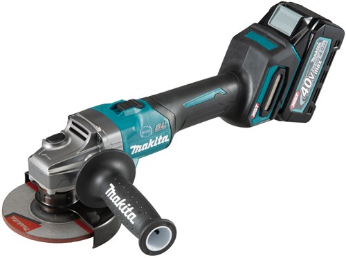 Afbeelding laden in galerijviewer, Makita ga005gm201 xgt 40v li-ion accu haakse slijper set (2x 4,0ah) in mbox - 125mm - koolborstelloos
