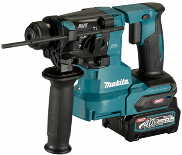 Makita hr010gd201 | xgt accu combihamer 40v max sds-plus + stofafzuiging in mbox (2x 2.5ah accu + snellader) - hr010gd201