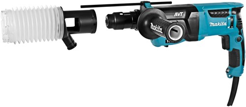 Makita hr2631ftj combihamer verwisselbare boorkop met stofafzuigset | sds-plus - hr2631ftj
