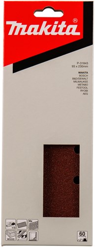 Load image into Gallery viewer, Makita accessoires schuurvel k60 93x228 red g. - p-31843
