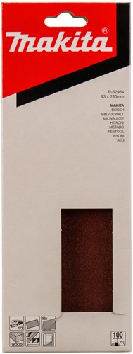 Load image into Gallery viewer, Makita accessoires schuurvel k100 93x228 red - p-32954
